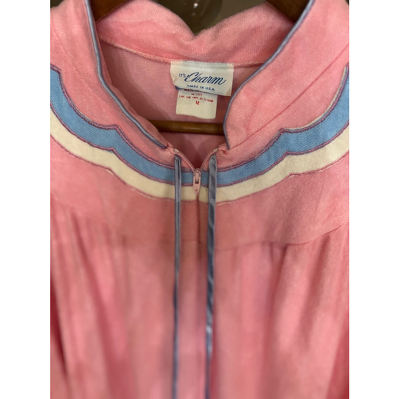 Vintage N's Charm Pink Lounge Dress Size M - Picture 3 of 4